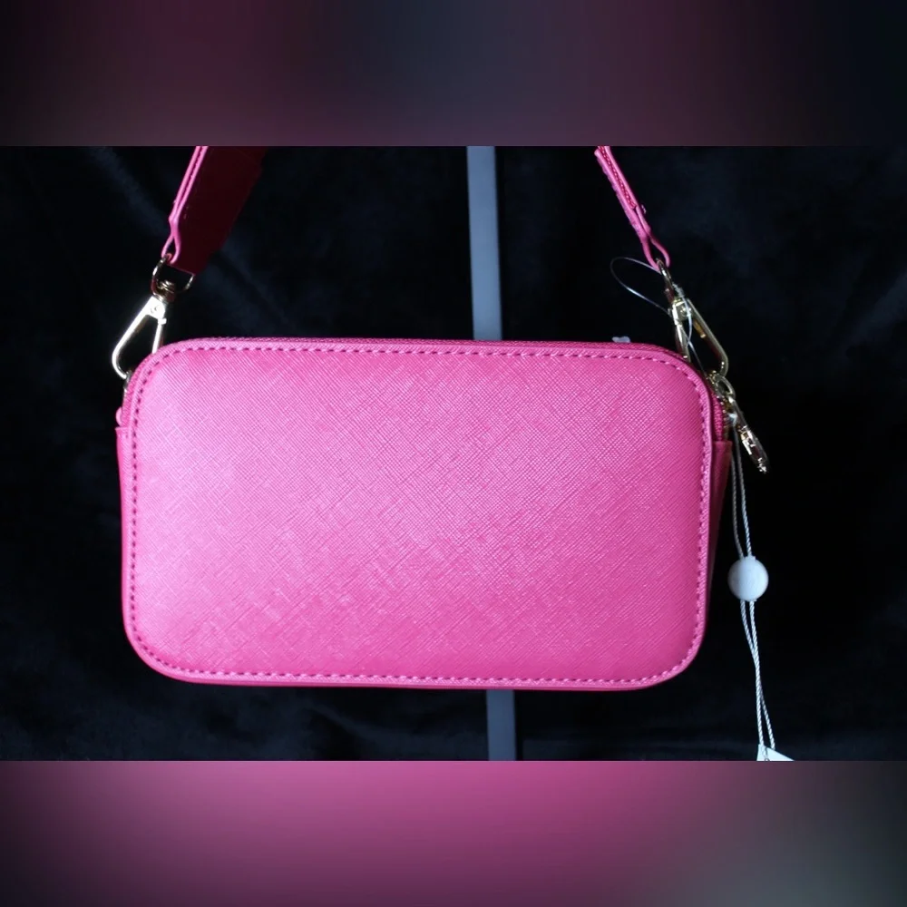 Valentino Orlandi Fuchsia Studded Crossbody Bag - Picture 9 of 10